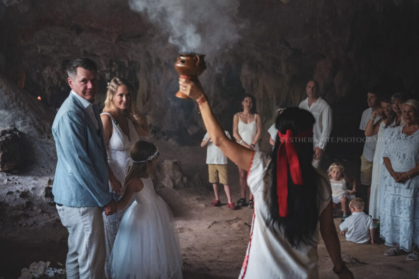 Vow Renewal in Riviera Maya Cenote | Ceremony & Underwater Session