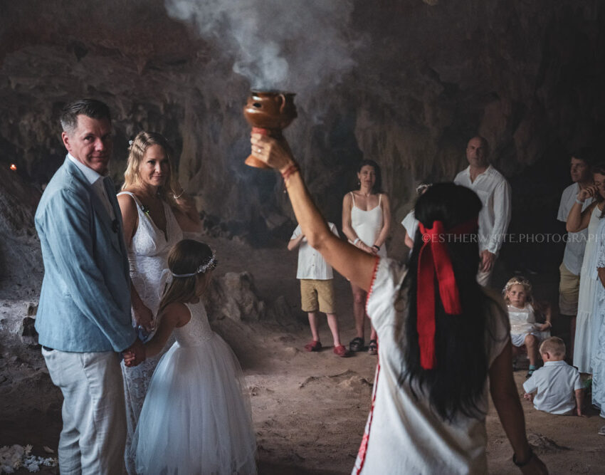 Vow Renewal in Riviera Maya Cenote | Ceremony & Underwater Session