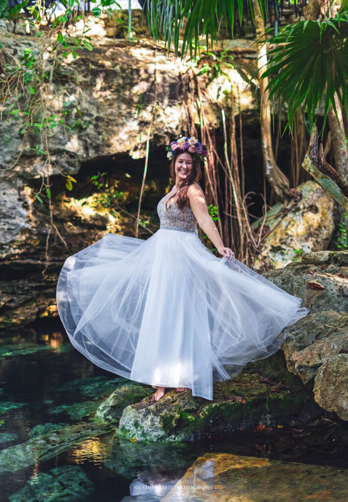 flower crown bride photoshoot