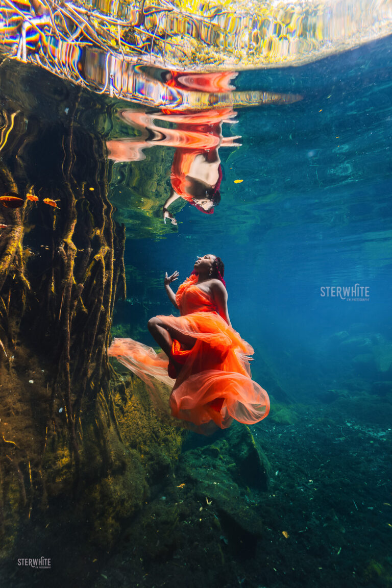 Birthday photoshoot in a cenote in Tulum Riviera Maya